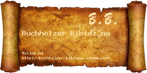 Buchholzer Bibiána névjegykártya
